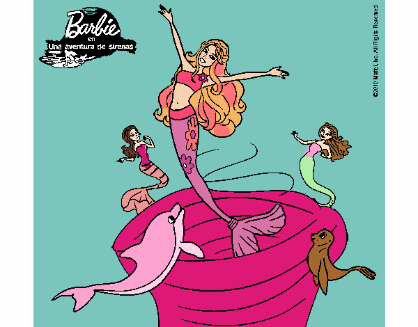 Barbie sirena contenta