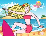 Barbie surfeando