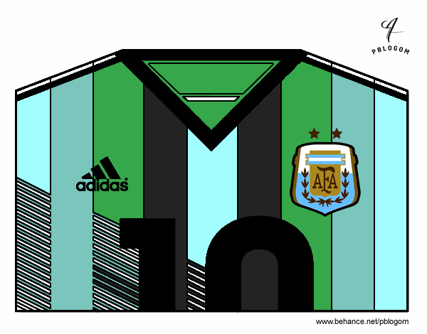 Camiseta del mundial de fútbol 2014 de Argentina