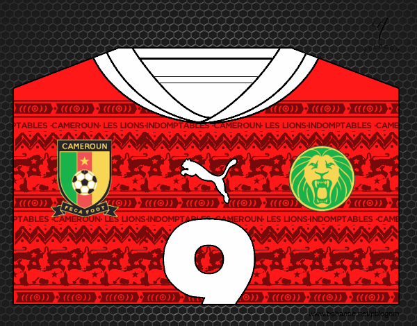 Camiseta del mundial de fútbol 2014 de Camerún