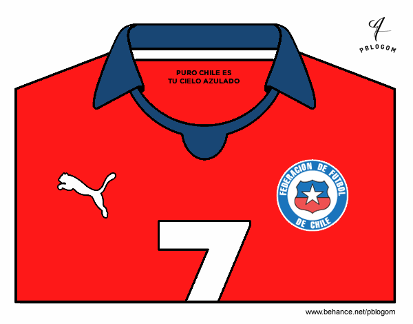 Camiseta del mundial de fútbol 2014 de Chile