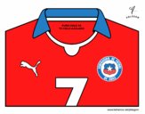 Dibujo Camiseta del mundial de fútbol 2014 de Chile pintado por NachoMax