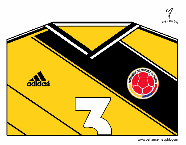 Camiseta del mundial de fútbol 2014 de Colombia