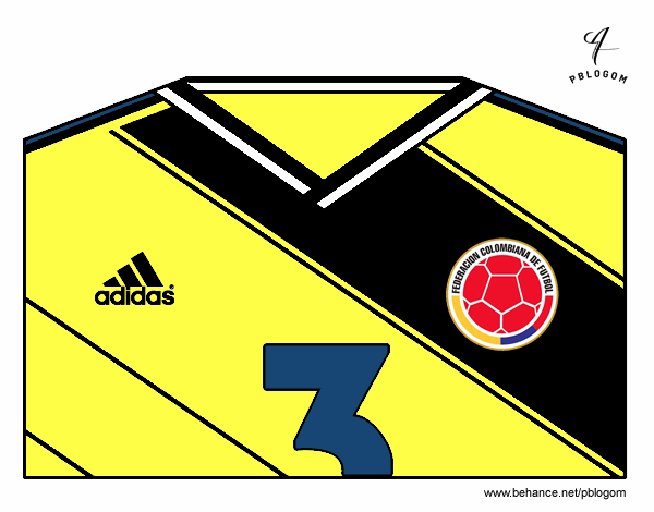 Camiseta del mundial de fútbol 2014 de Colombia