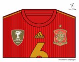 Dibujo Camiseta del mundial de fútbol 2014 de España pintado por NachoMax