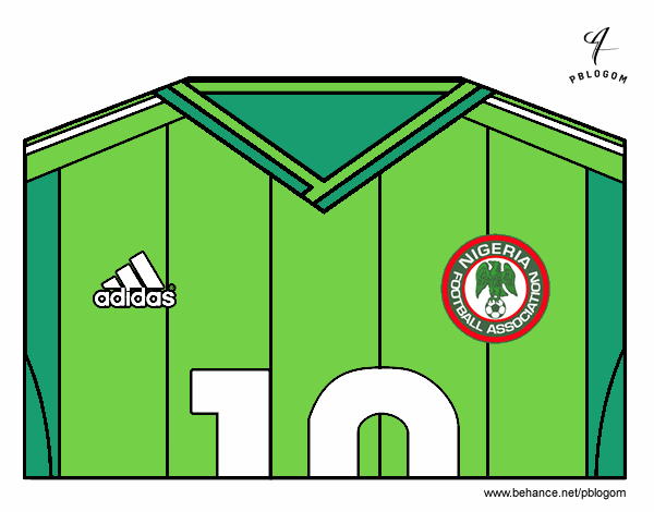 Camiseta del mundial de fútbol 2014 de Nigeria