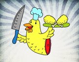 Dibujo Carne de pollo pintado por fakita