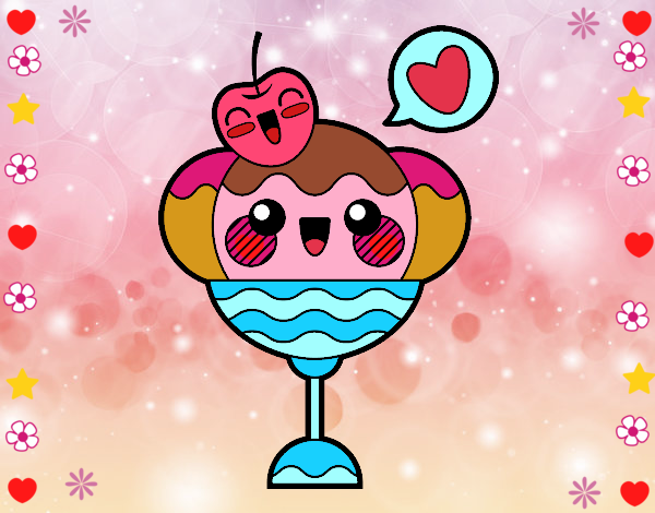 Copa de helado kawaii