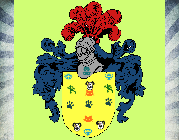 Escudo de armas y casco