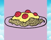 Dibujo Espaguetis con carne pintado por manuela08