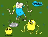 Finn y Jake escuchando música