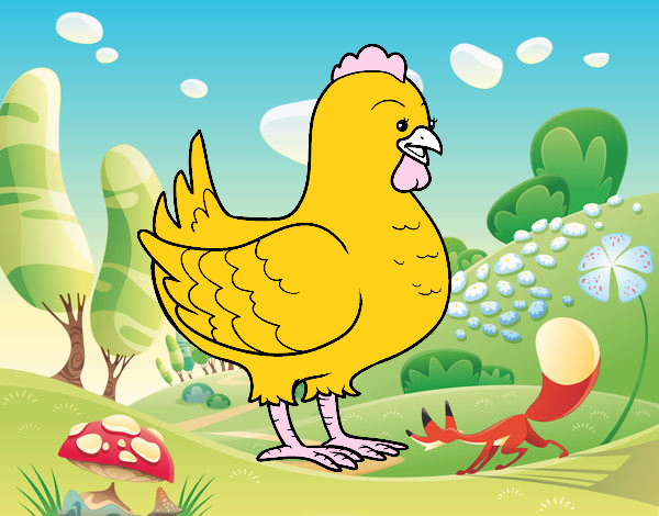 Gallina de una granja