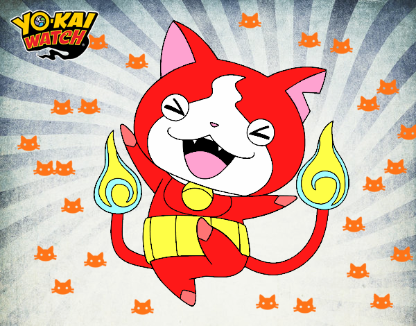 Jibanyan feliz