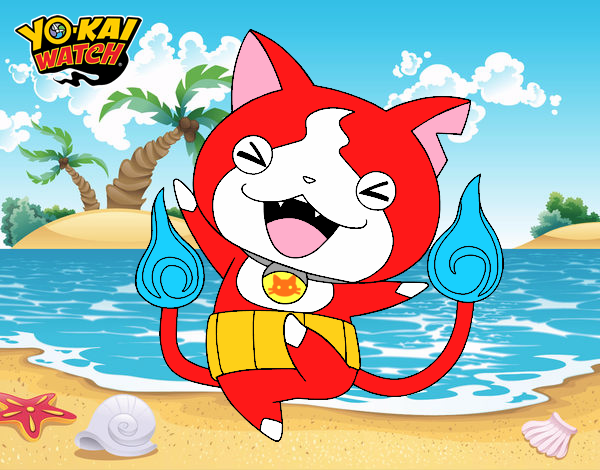 Jibanyan feliz