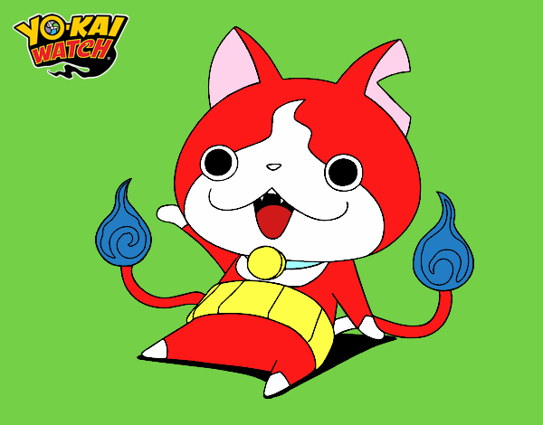 Jibanyan saludando