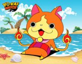 Jibanyan saludando