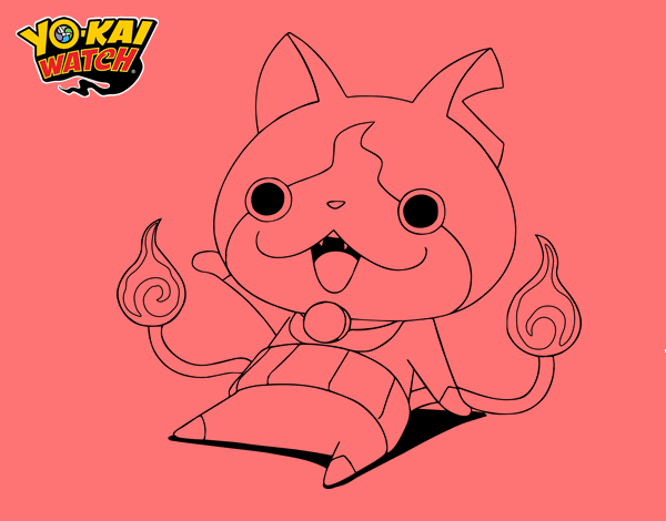 Jibanyan saludando