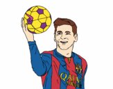 Dibujo Lionel Messi pintado por jovany10