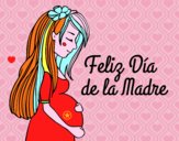 Mamá embarazada en el día de la madre