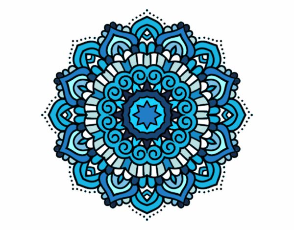 Mandala estrella decorada