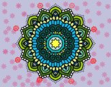 Dibujo Mandala estrella decorada pintado por magydavid