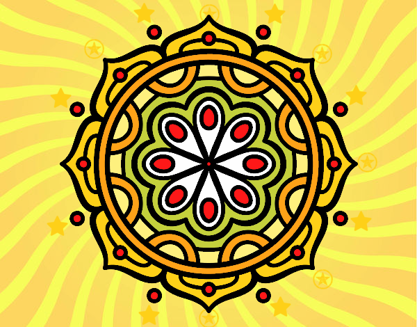 Dibujo Mandala para meditar pintado por MariaSol77
