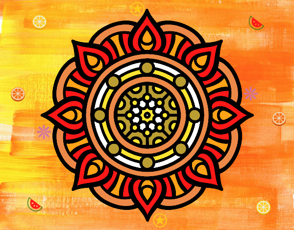 Mandala puntos de fuego