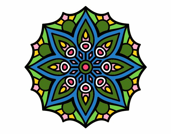 Mandala simetría sencilla