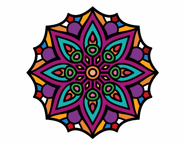 Mandala simetría sencilla