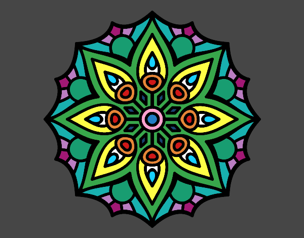 Mandala simetría sencilla