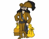 Dibujo Pirata con sacos de oro pintado por MariaSol77