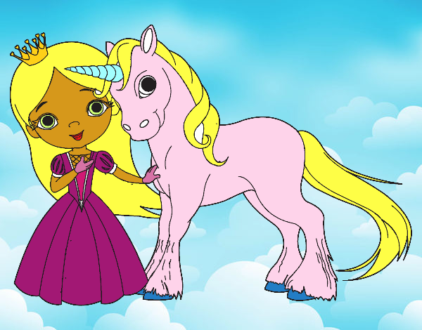 Princesa y unicornio