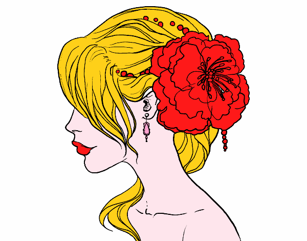 Dibujo Tocado  de novia con flor  pintado por GenesisH