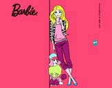 Barbie con cazadora de cuadros