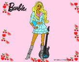 Dibujo Barbie rockera pintado por livet