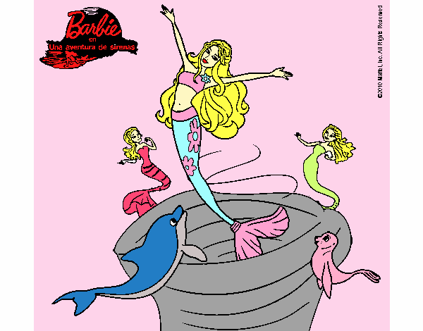 Barbie sirena contenta