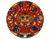 Dibujo Calendario azteca pintado por arenith