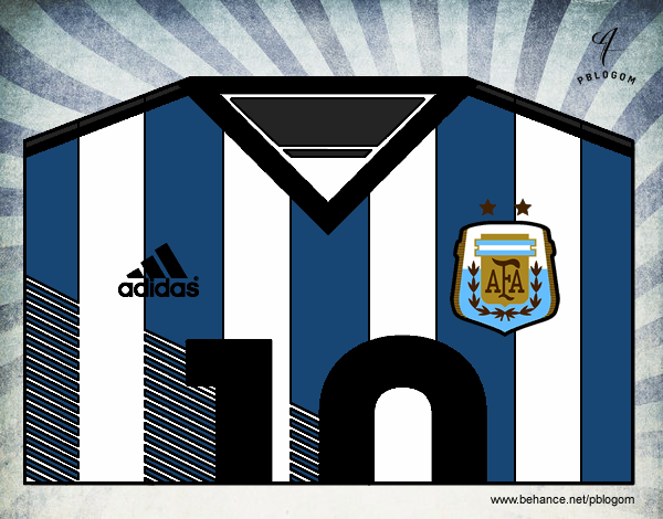 Camiseta del mundial de fútbol 2014 de Argentina