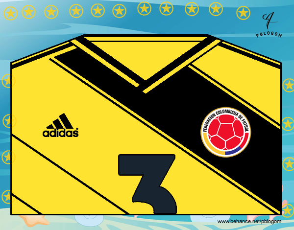 Camiseta del mundial de fútbol 2014 de Colombia