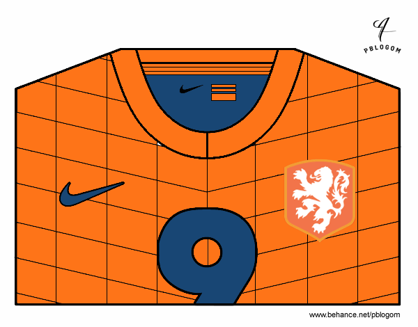 Camiseta del mundial de fútbol 2014 de Holanda