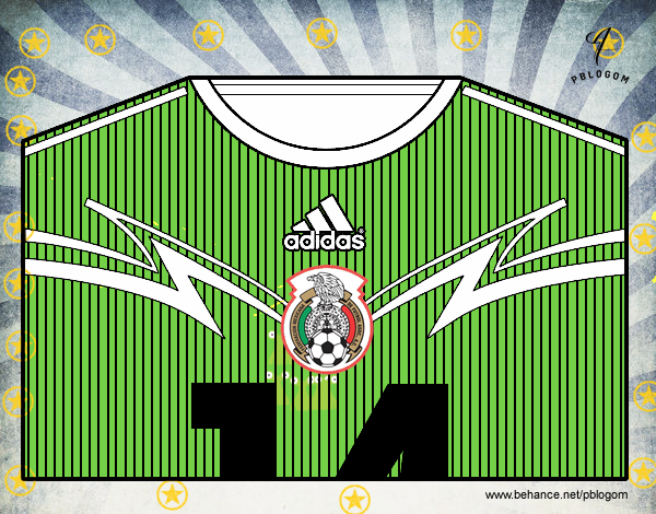 Camiseta del mundial de fútbol 2014 de México