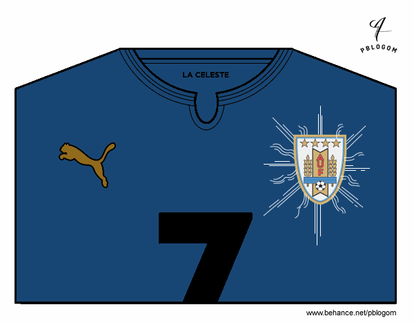 Camiseta del mundial de fútbol 2014 de Uruguay