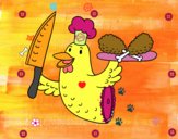 Dibujo Carne de pollo pintado por nido