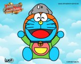 Dibujo Doraemon feliz pintado por hololo500
