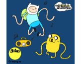 Finn y Jake escuchando música