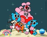 Gumball y amigos contentos