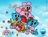 Gumball y amigos contentos