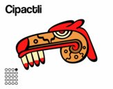 Dibujo Los días aztecas: el caimán Cipactli pintado por arenith