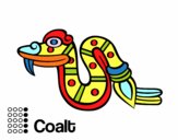 Dibujo Los días aztecas: la serpiente Cóatl pintado por arenith