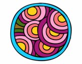 Dibujo Mandala circular pintado por JC2016